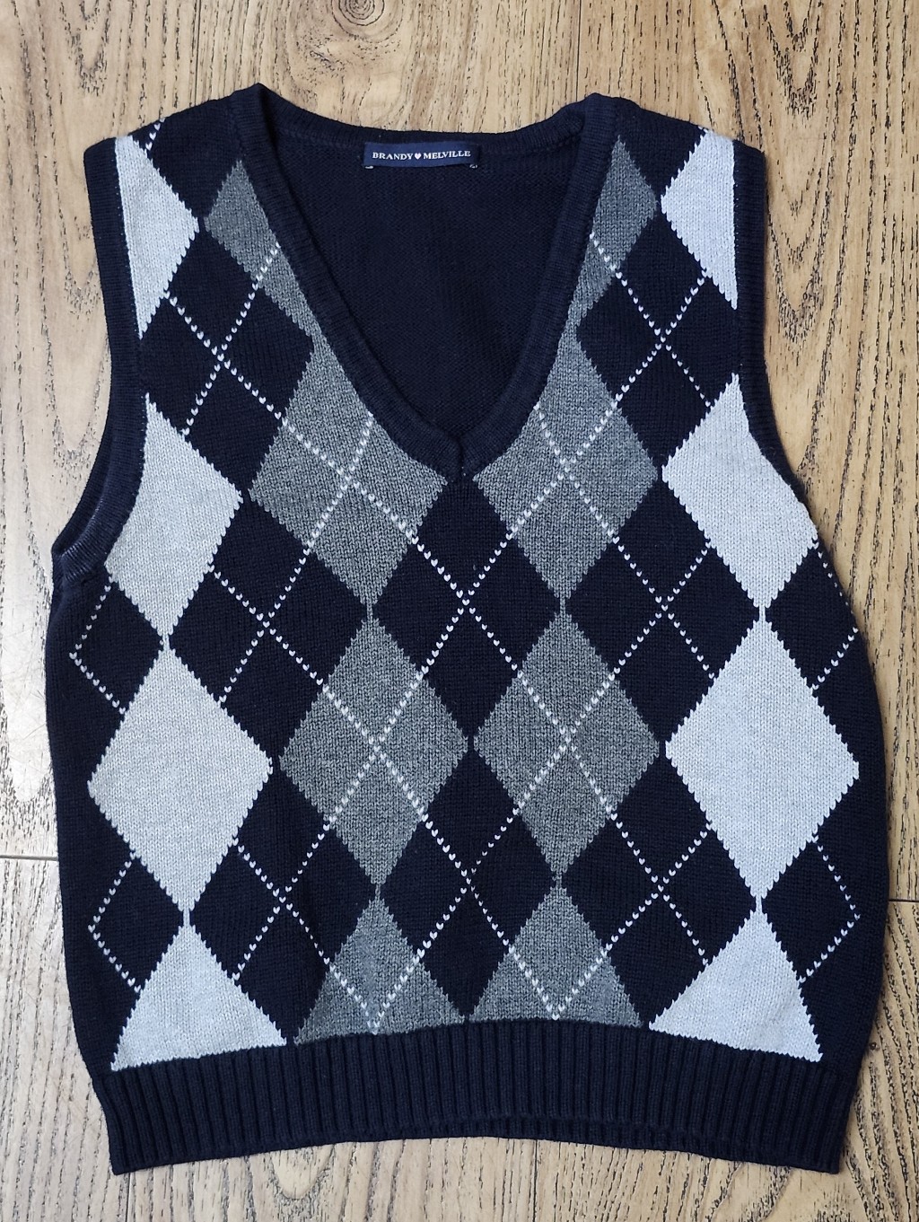 Brandy Melville Size Xs/S Sweater Vest Argyle Preppy Ivy Y2k